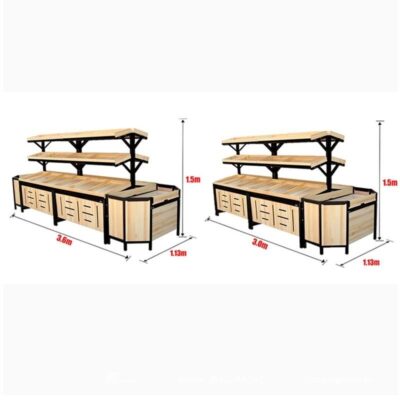 Kệ gỗ siêu thị đẹp để hoa quả, rau củ TTB-143 Ke Go Sieu Thi Dep De Rau Hoa Qua 3 Hpdecor