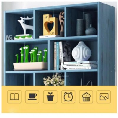 Kệ sách gỗ công nghiệp có ngăn kéo để đồ KDS-10 Ke Sach Go Cong Nghiep Hp Decor 8