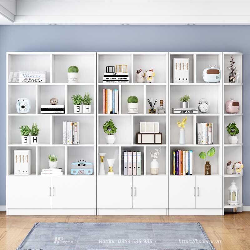 Báo giá thiết kế & thi công nội thất Tu Ke Phong Khach Hien Dai Hpdecor