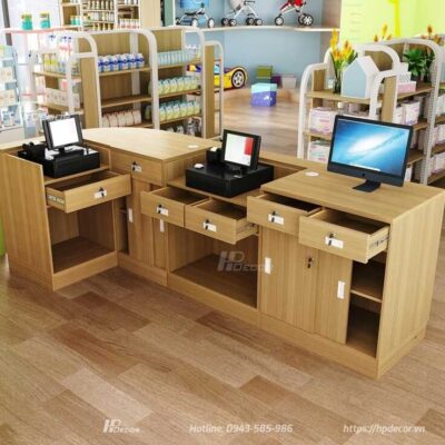 Bàn thu ngân siêu thị, cửa hàng QTN-05 Ban Thu Ngan Sieu Thi 1 Hpdecor