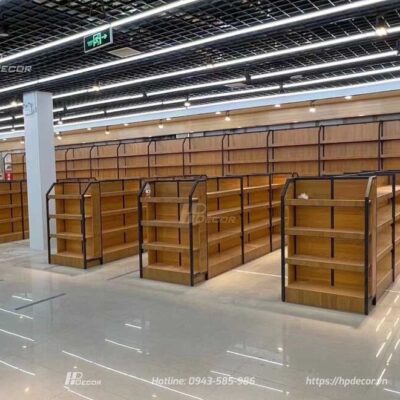 Kệ gỗ để hàng siêu thị 4 chiều TTB-146 Ke Go De Hang Sieu Thi 3 Hpdecor