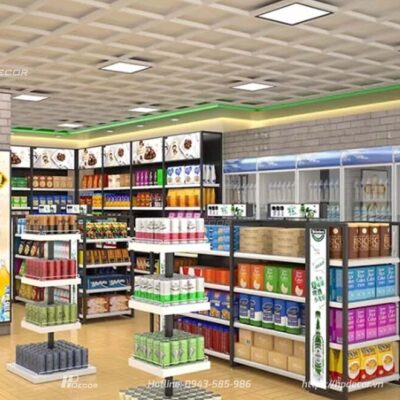 Kệ shop mỹ phẩm thiết kế tùy chỉnh TTB-148 Ke Shop My Pham 6 Hpdecor