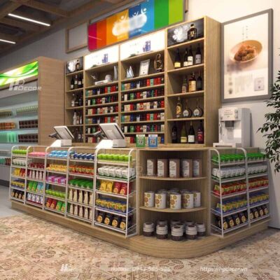 Kệ shop mỹ phẩm thiết kế tùy chỉnh TTB-148 Ke Shop My Pham Hpdecor
