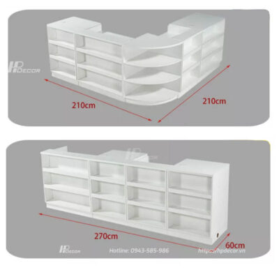 Bàn thu ngân chữ L thiết kế hiện đại QTN-08 Kich Thuoc Ban Thu Ngan Chu L Hpdecor