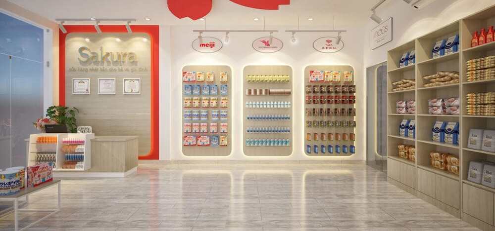 Mẫu thiết kế cửa hàng bỉm sữa hpdecor.vn-thiết kế cửa hàng bỉm sữa