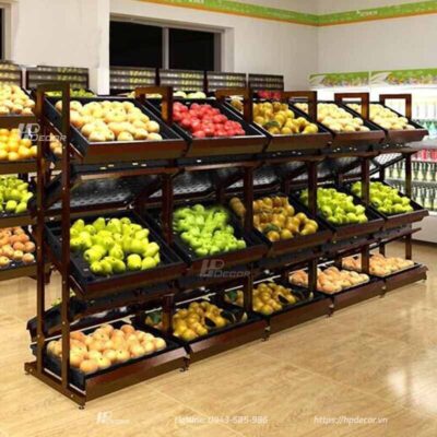Tủ đựng hoa quả, trái cây bằng gỗ thông Tu Dung Hoa Qua Trai Cay Hpdecor