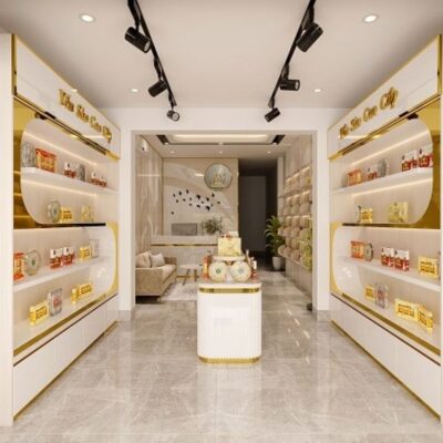 Thiết kế cửa hàng yến sào đẹp, sang trọng, hiện đại hpdecor.vn-thiết kế cửa hàng yến sào