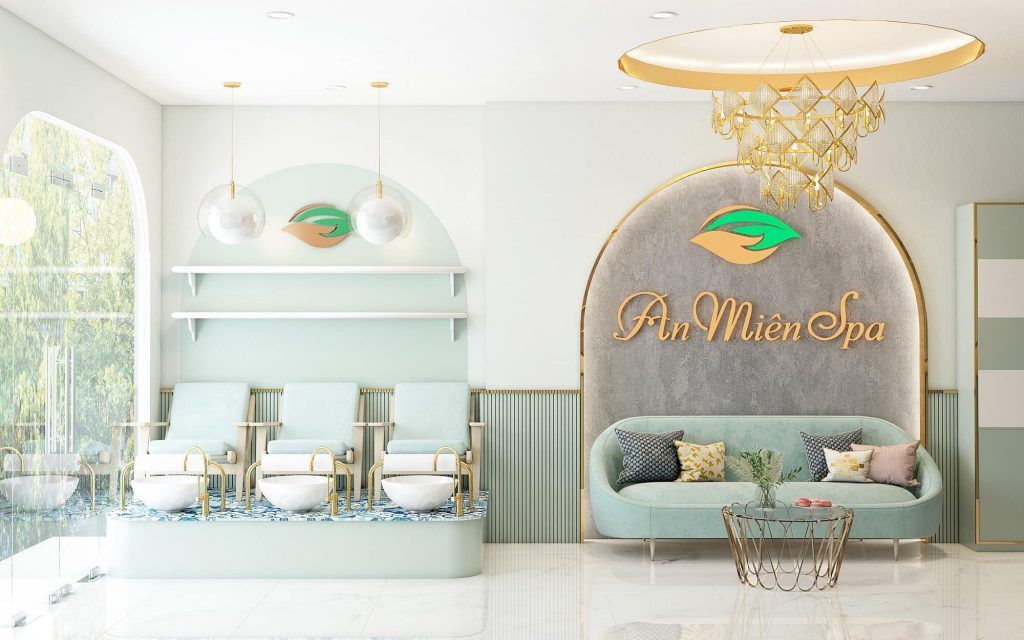 An Miên Spa: Hút mắt với thiết kế nội thất màu xanh mint siêu cưng An Mien Spa 2