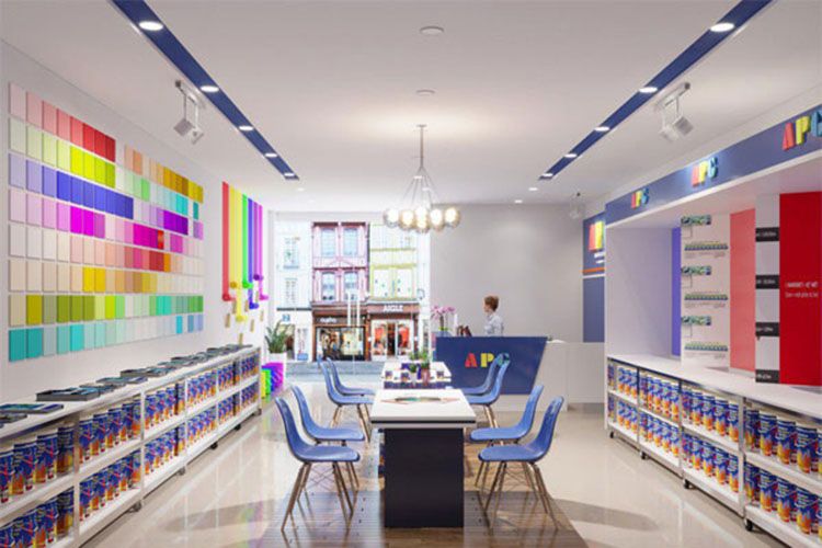 TOP 20+ mẫu thiết kế cửa hàng sơn đẹp, ấn tượng, hút khách Thiết Kế Showroom Sơn