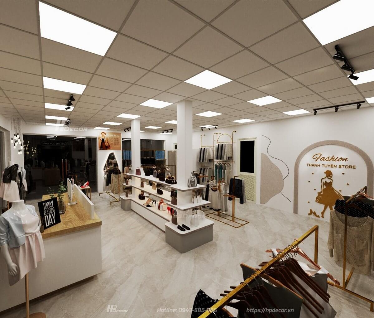Thiết kế shop thời trang nữ Thanh Tuyền Store (100m2) tại Hải Dương Shop Thoi Trang Thanh Tuyen 04