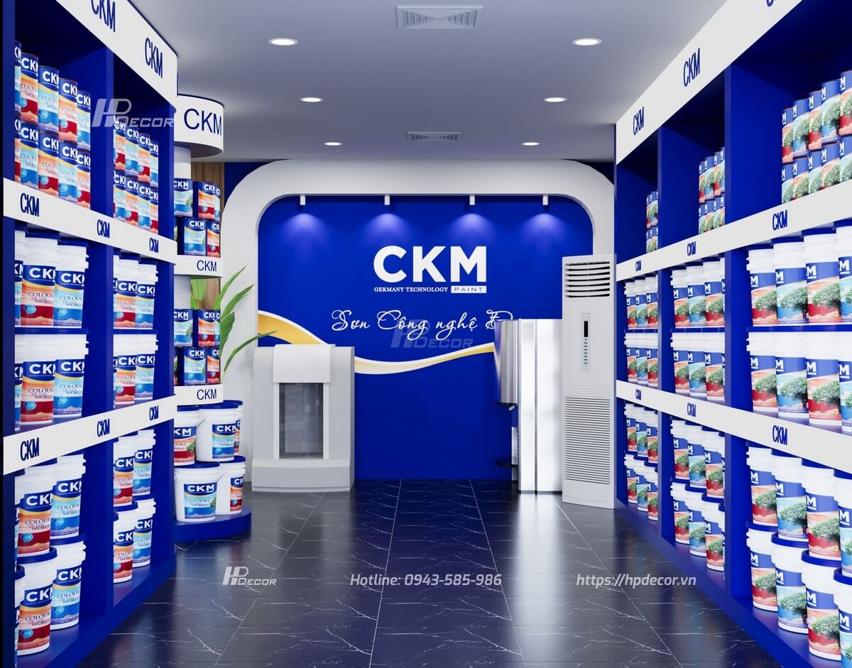 Thiết kế showroom sơn CKM (50m2) tại Long Biên Thiet Ke Showroom Son Ckm 05