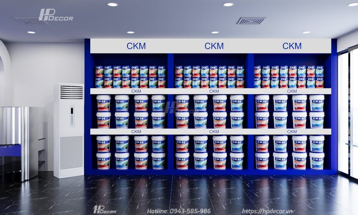 Thiết kế showroom sơn CKM (50m2) tại Long Biên Thiet Ke Showroom Son Ckm 07