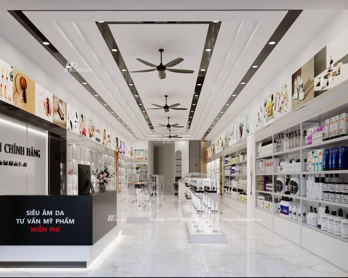 Thiết kế shop mỹ phẩm Nhật Anh (100m2) Lạng Sơn Shop My Pham Nhat Anh 01