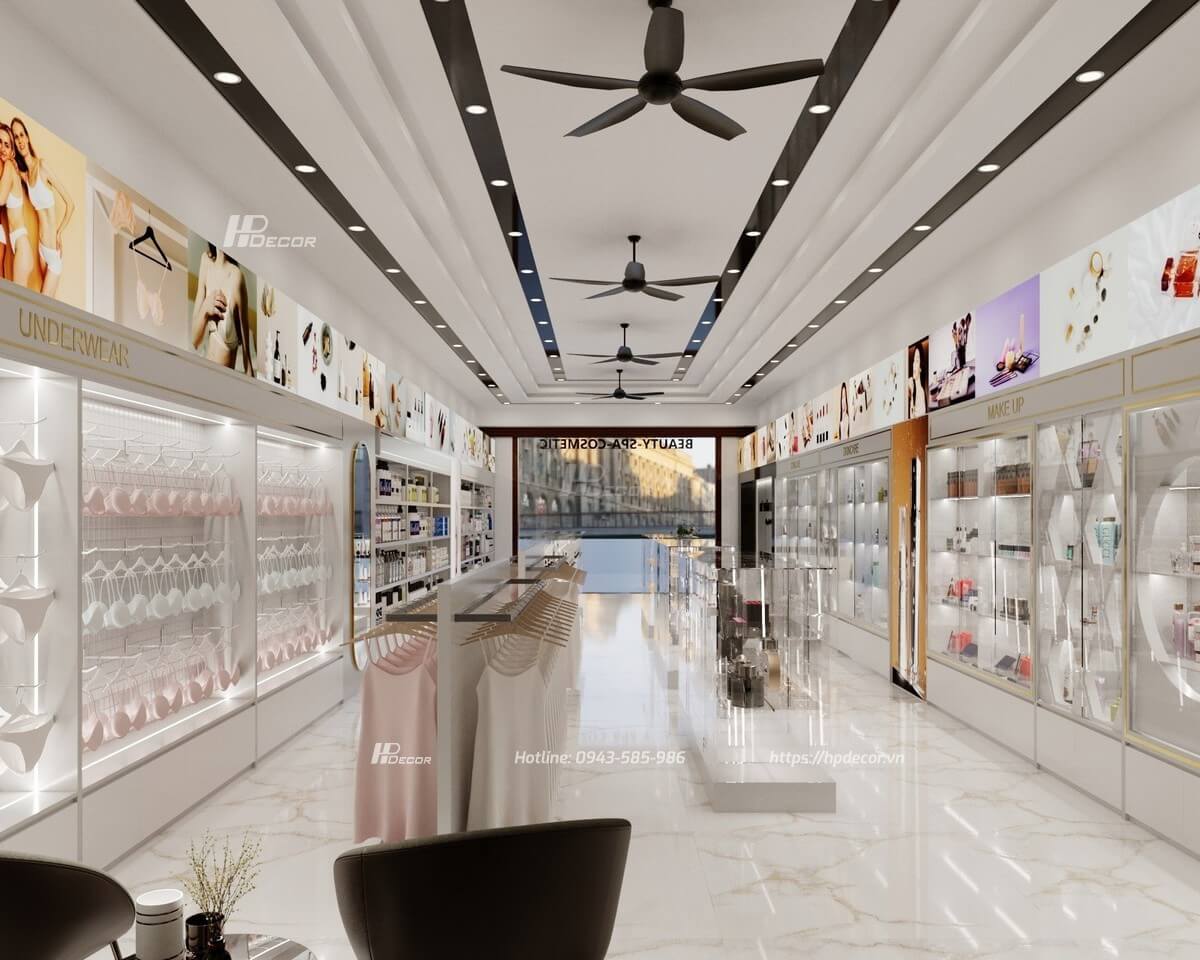 Thiết kế shop mỹ phẩm Nhật Anh (100m2) Lạng Sơn Shop My Pham Nhat Anh 03