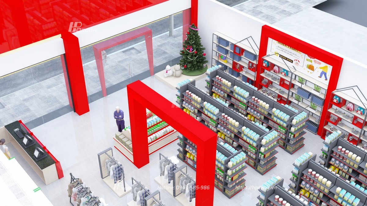 Thiết kế siêu thị cho anh Trung (50m2) tại tỉnh Vĩnh Phúc Thiet Ke Sieu Thi Vinh Phuc 03