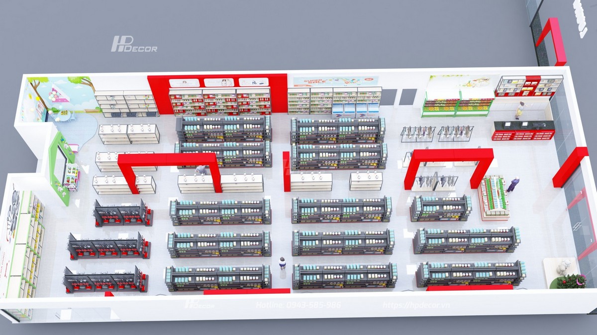 Thiết kế siêu thị cho anh Trung (50m2) tại tỉnh Vĩnh Phúc Thiet Ke Sieu Thi Vinh Phuc 05