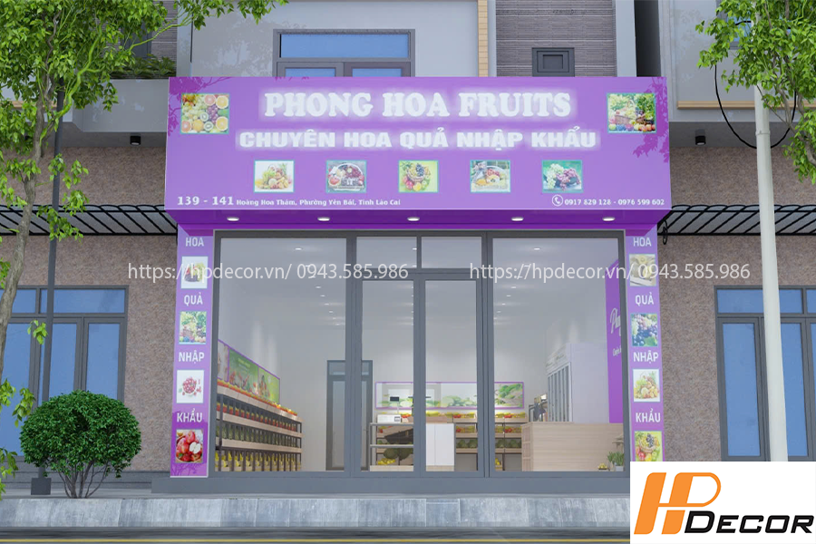 Thiết kế thi công nội thất cửa hàng hoa quả sạch Thiet Ke Cua Hang Hoa Qua Sach 3
