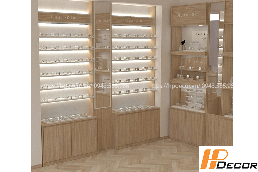 Thiết kế 3D và thi công cửa hàng kính mắt thời trang Thi Cong Cua Hang Kinh Mat 2
